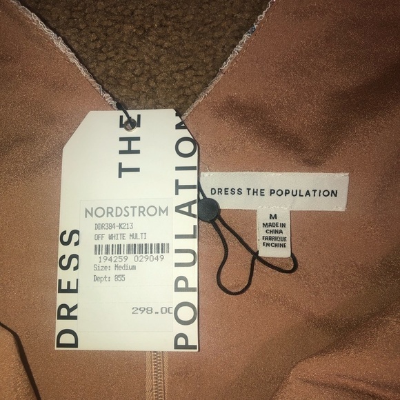 Dress The Population Helen Lace Sleeveless Surplice V-Neck Trumpet Maxi Gown M - Picture 10 of 12